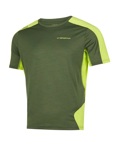 La Sportiva Compass Men's T-Shirt, Forest/Lime Punch