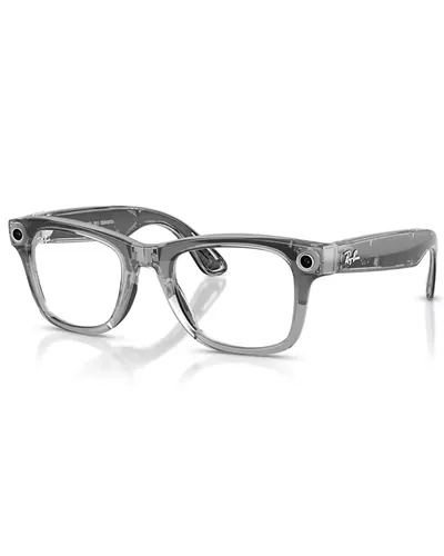 Ray-Ban Meta Wayfarer Gen2 Occhiali AI Performance Grigio Trsparente Lucido/Transitions Trasparente/Zaffiro