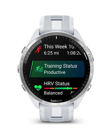 Garmin Forerunner 965 GPS Smartwatch Wrist-Based HR, Whitestone/Powder Grey