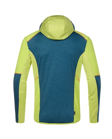 La Sportiva Exixtence Men's Hoody Fleece, Storm Blue/Lime Punch