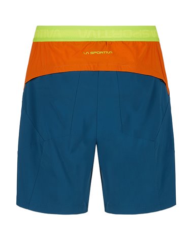 La Sportiva Guard Pantaloncini Comprimibili Uomo, Storm Blue/Hawaiian Sun