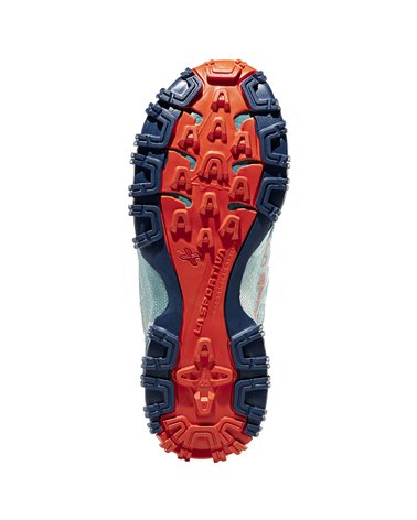 La Sportiva Bushido II Women's Trail Running Shoes, Lagoon/Cherry Tomato