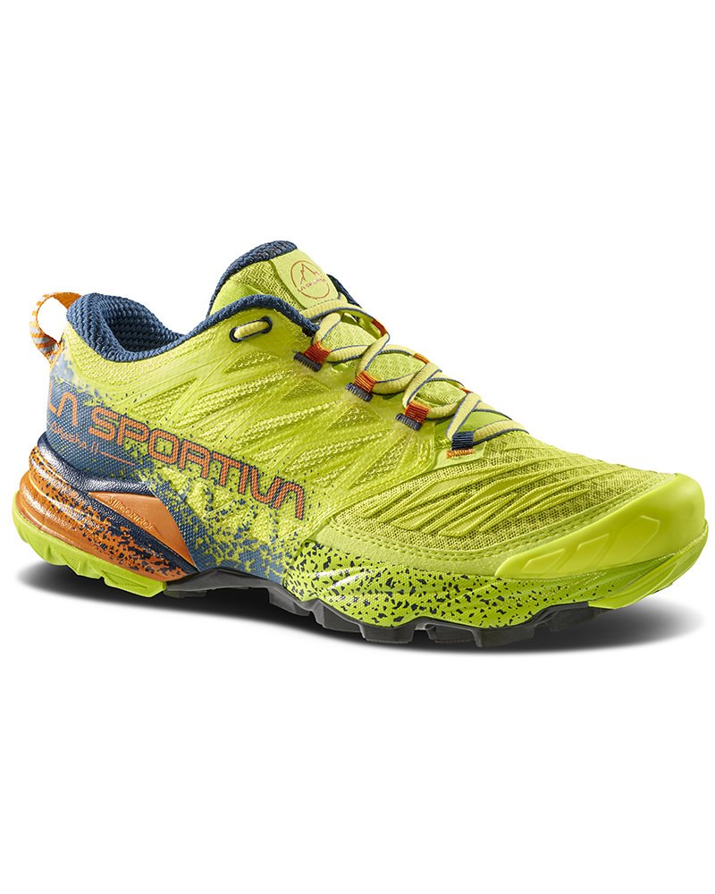 La Sportiva Akasha II Men's Trail Running Shoes, Lime Punch/Hawaiian Sun
