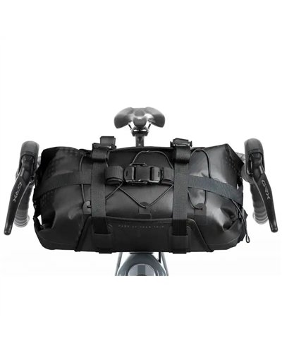 Acid Pack Pro 9 Set Borsa Manubrio Bici 9 Litri Impermeabile, Nero