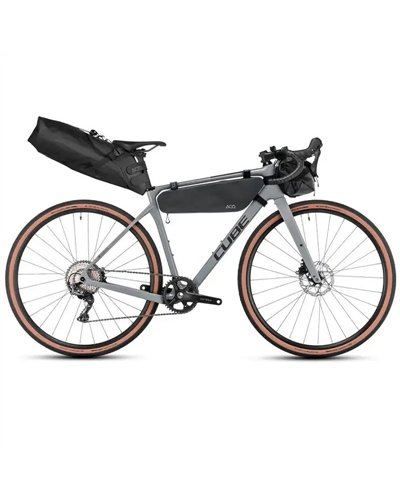 Acid Pack Pro 9 Set Borsa Manubrio Bici 9 Litri Impermeabile, Nero