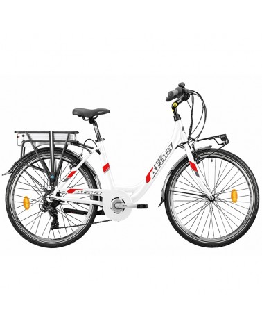 Atala e-Bike E-Run 6.1 26" Lady LT 7sp EcoLogic 360Wh Size 45, White/Red