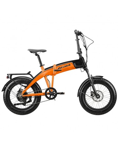 Atala e-Bike Pieghevole Extrafolding 7.1 Shimano Tourney 7V EcoLogic 630Wh, Nero/Arancio Opaco