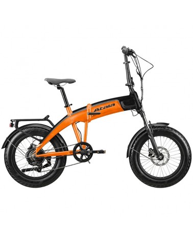 Atala e-Bike Pieghevole Extrafolding 7.1E Shimano Tourney 7V EcoLogic 522Wh, Nero/Arancio Opaco