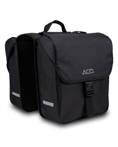 Acid CMPT 15 Double Coppia Borse Bici Posteriori 30 Litri, Nero
