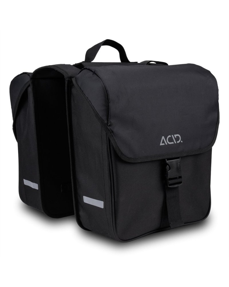 Acid CMPT 15 Double Rear Pannier Bags 30 Liters, Black