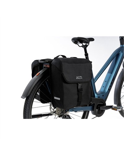Acid CMPT 15 Double Rear Pannier Bags 30 Liters, Black
