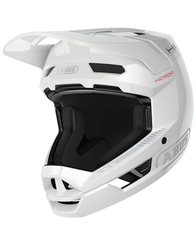 Abus HiDrop Casco MTB, Bianco Lucido