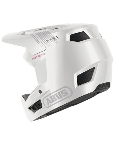 Abus HiDrop Casco MTB, Bianco Lucido