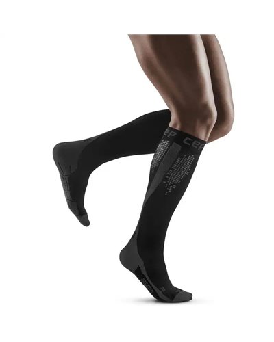 Cep Nighttech Compression Men's Running Socks, Black
