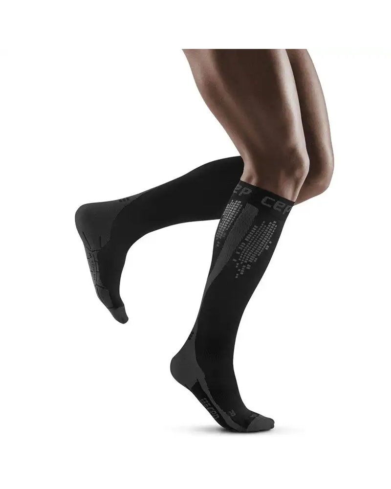 Cep Nighttech Compression Men's Running Socks, Black