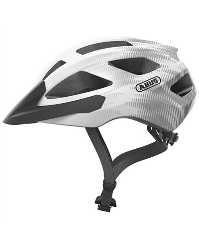 Abus Macator Road Cycling Helmet, White/Silver