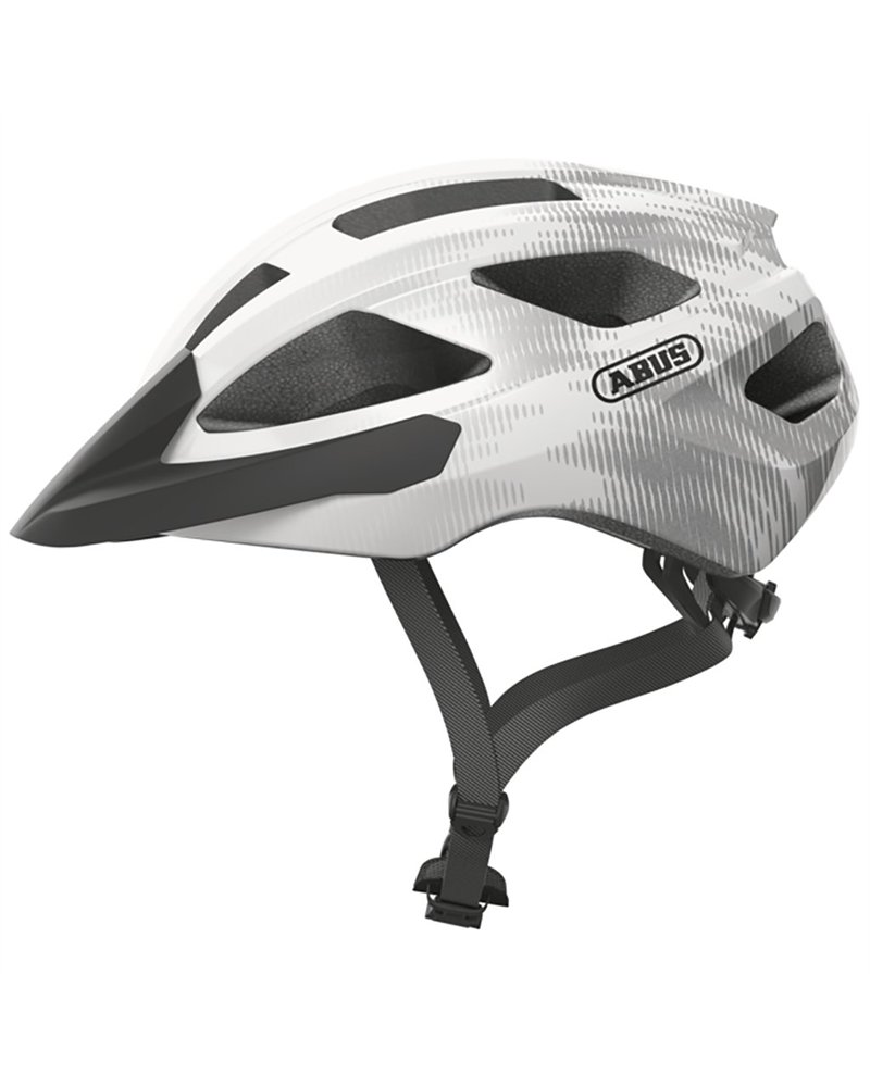 Abus Macator Road Cycling Helmet, White/Silver
