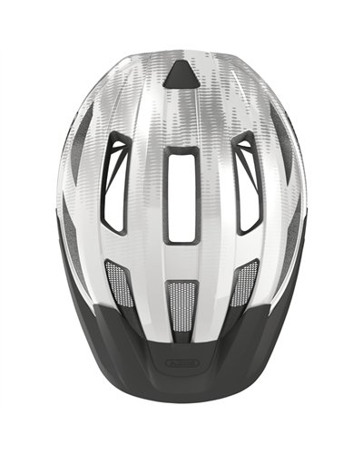 Abus Macator Road Cycling Helmet, White/Silver