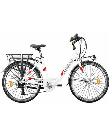 Atala e-Bike E-Run 6.1 26" Lady Shimano Tourney 7sp EcoLogic 360Wh Size 45, White/Red