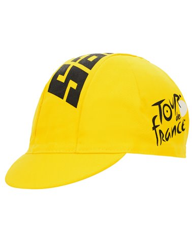 Santini Tour de France Official Cotton Cycling Cap, Yellow (One Size Fits All)