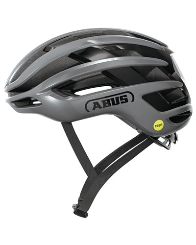 Abus AirBreaker 2.0 MIPS Casco Strada, Graphite Silver