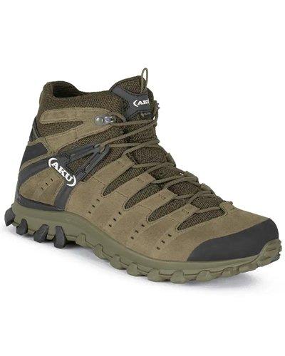 Aku Alterra Lite Mid GTX Gore-Tex Men's Trekking Multiterrain Boots, Camo Green/Black