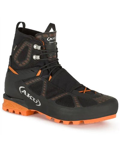Aku Viaz DFS GTX Gore-Tex Men's Mountaineering Cramponable Boots, Black/Orange