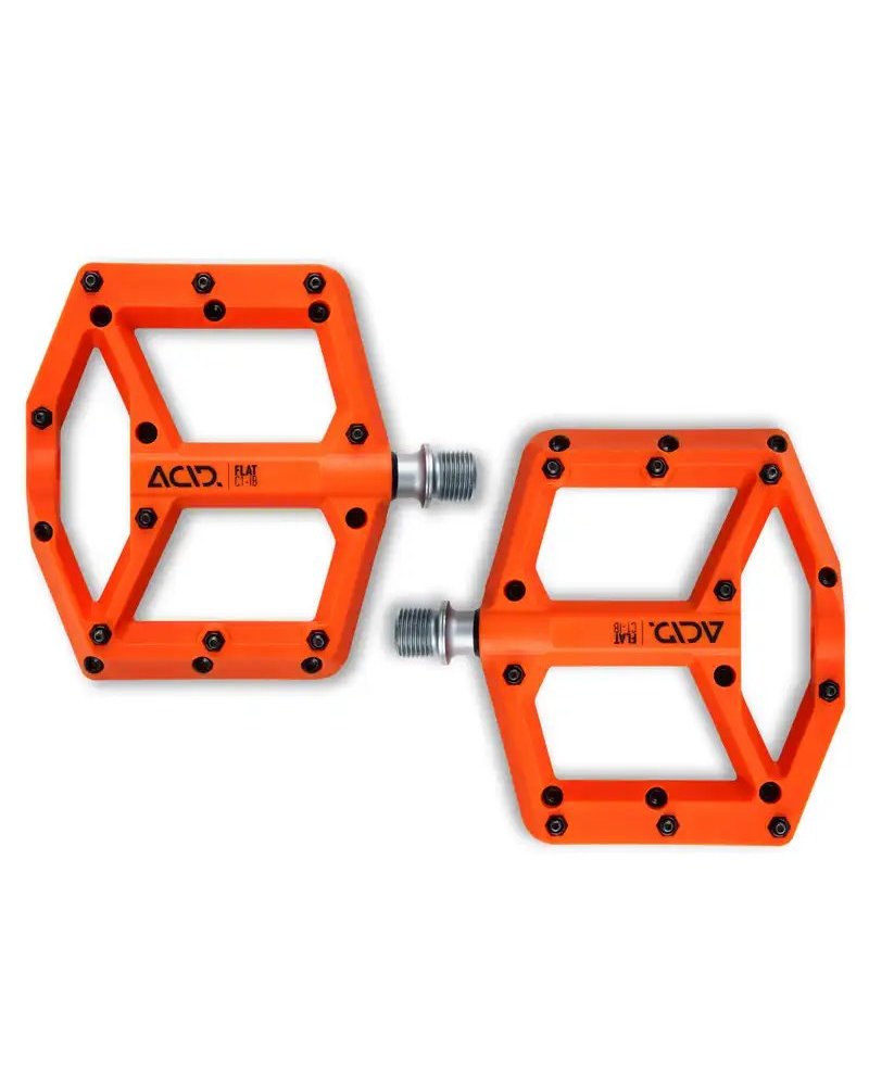 Acid Coppia Pedali Flat C1-IB, Arancio