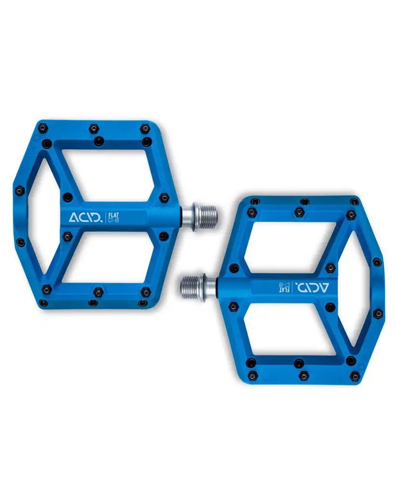 Acid Coppia Pedali Flat C1-IB, Blu