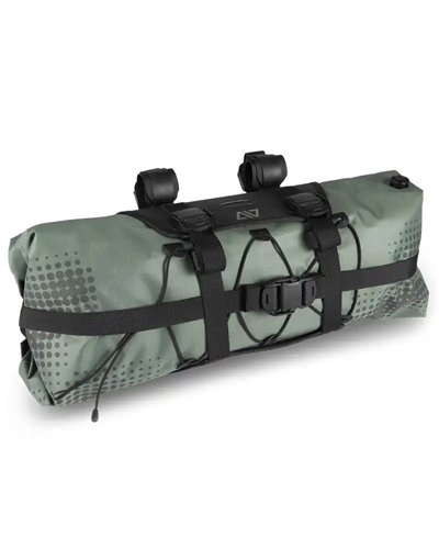 Acid Pack Pro 15 Set Borsa Manubrio Bici 15 Litri Impermeabile, Nero/Verde