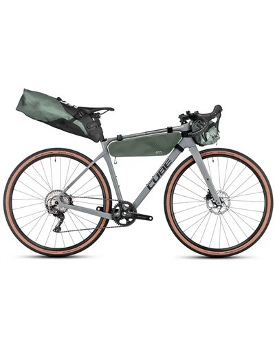 Acid Pack Pro 15 Set Borsa Manubrio Bici 15 Litri Impermeabile, Nero/Verde