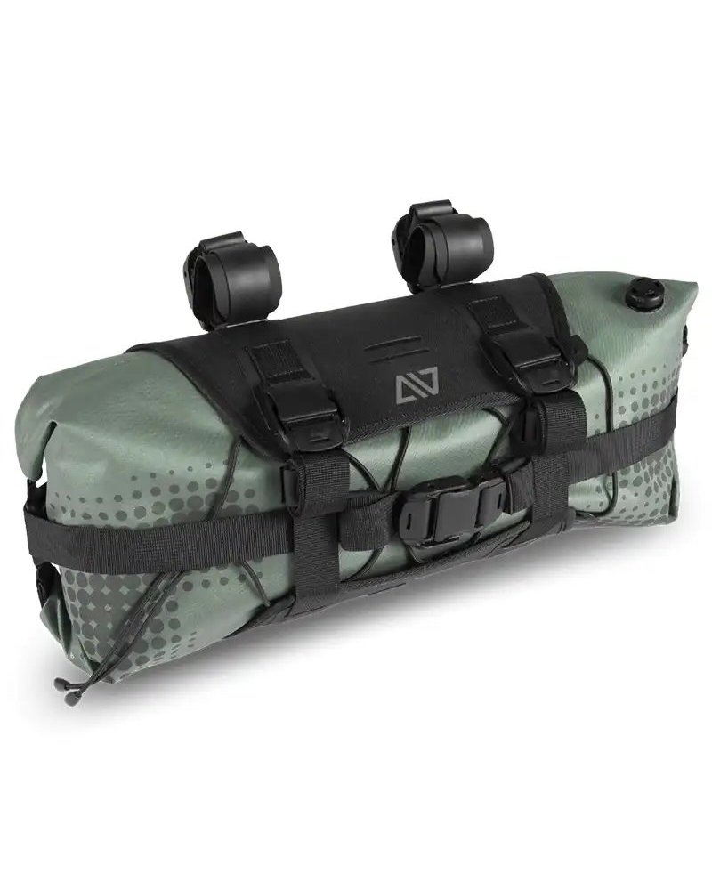 Acid Pack Pro 9 Waterproof Handlebar Bag Pack 9 Liters, Black/Green
