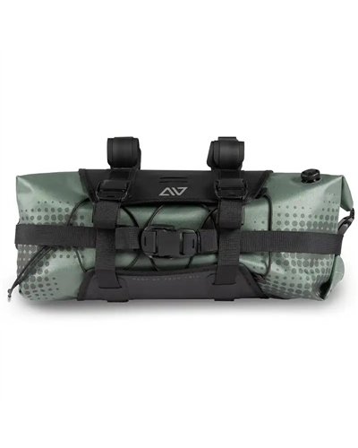 Acid Pack Pro 9 Set Borsa Manubrio Bici 9 Litri Impermeabile, Nero/Verde