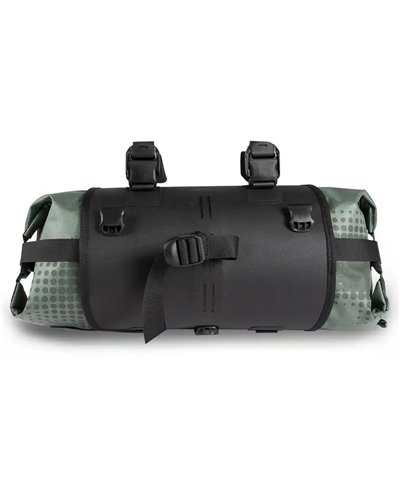 Acid Pack Pro 9 Set Borsa Manubrio Bici 9 Litri Impermeabile, Nero/Verde