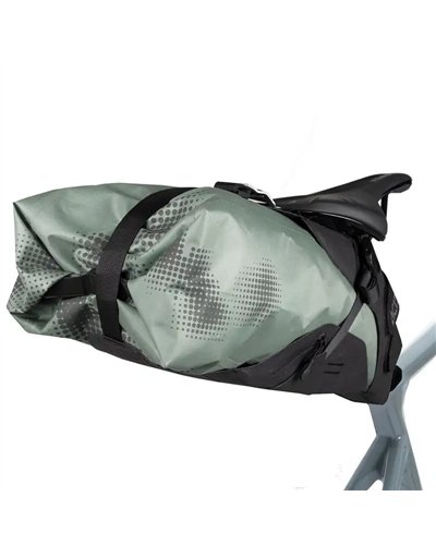 Acid Pack Pro 15 Waterproof Bicycle Saddle Bag Pack 15 Liters, Black/Green