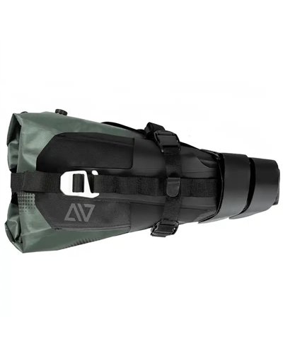 Acid Pack Pro 11 Waterproof Bicycle Saddle Bag Pack 11 Liters, Black/Green