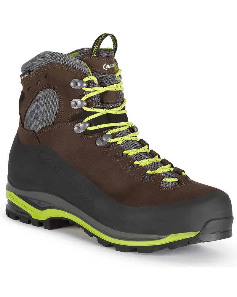 Aku Superalp V-Light GTX Gore-Tex Men's Trekking Boots, Earth Brown/Lime