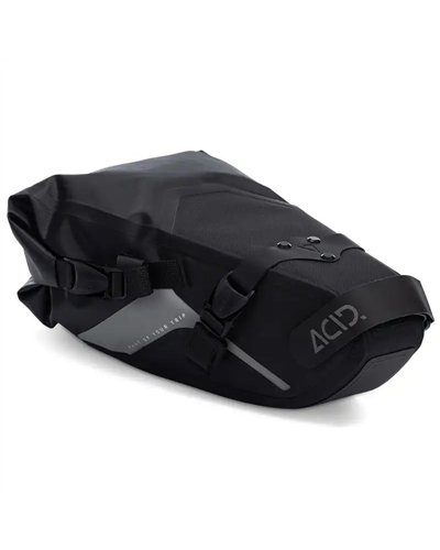 Acid Pack Pro 6 Borsa Sottosella Bici 6 Litri Impermeabile, Nero