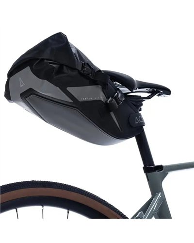 Acid Pack Pro 6 Borsa Sottosella Bici 6 Litri Impermeabile, Nero