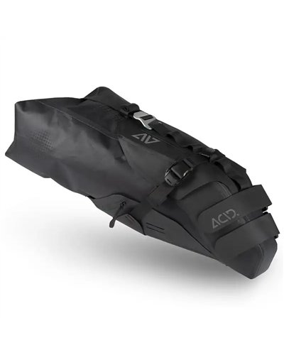 Acid Pack Pro 15 Waterproof Bicycle Saddle Bag Pack 15 Liters, Black