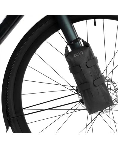 Acid Pack Pro 1 Borsa Anteriore Bici 1 Litro Impermeabile per Fork Cage, Nero