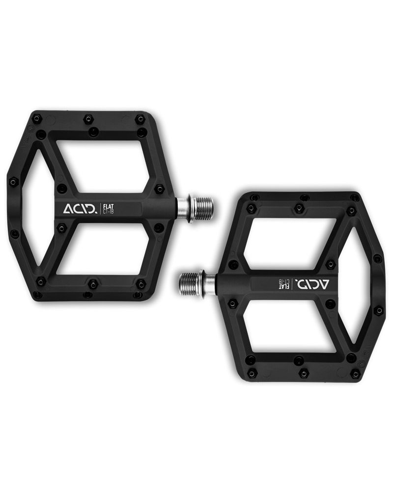 Acid Coppia Pedali Flat C1-IB, Nero