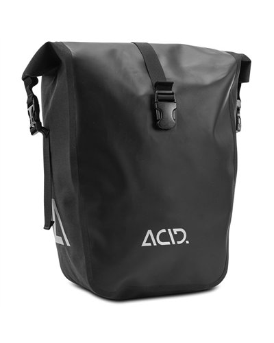 Acid Pure 5 SMLink Waterproof Rear Pannier Bag 15 Liters, Black