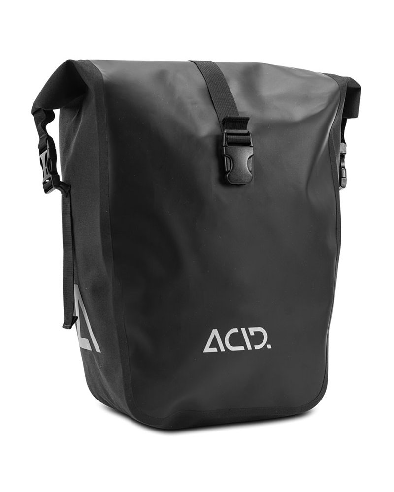 Acid Pure 5 SMLink Borsa Bici Posteriore 15 Litri Impermeabile, Nero