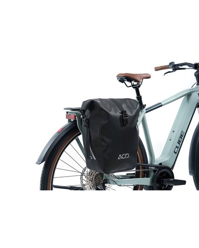 Acid Pure 5 SMLink Waterproof Rear Pannier Bag 15 Liters, Black