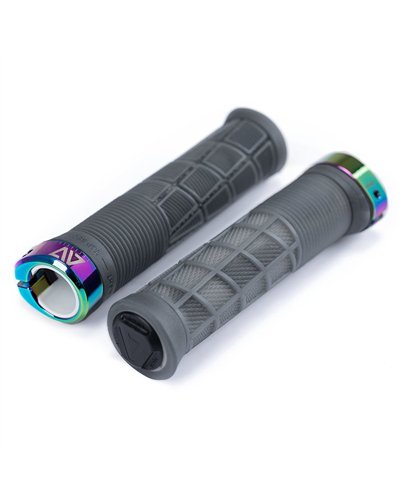 Acid Disrupt Coppia Manopole MTB Ø32.5mm, Nero/Petrolio