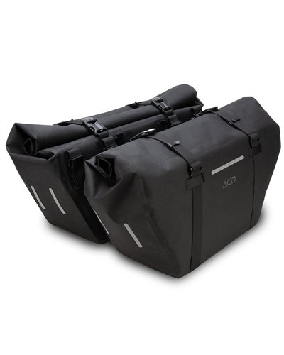 Acid Pro 45/2 Longtail Hybrid Coppia Borse Bici Posteriori 90 Litri Impermeabili, Nero