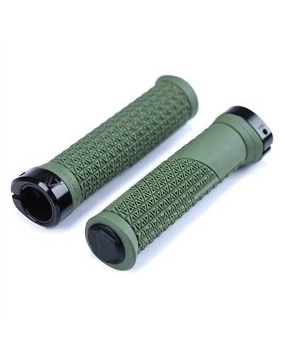 Acid Icon Pro Coppia Manopole MTB Ø30mm, Verde Oliva