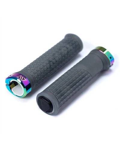 Acid Icon Pro MTB Grips Ø30mm, Translucent Black/Oilslick