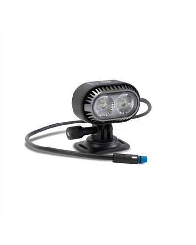 Acid HPA 3000 Luce a LED MTB/Gravel Fissaggio Casco/Fascia + PowerBank, Grigio Canna di Fucile/Grigio Siderale